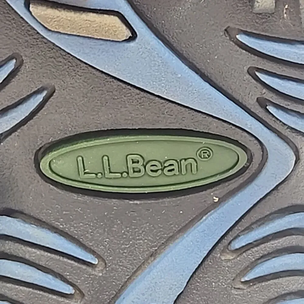 LL Bean Boots Blue Suede Thinsulate Winter Hiking Ankle Toggle Size 4 Kids Youth